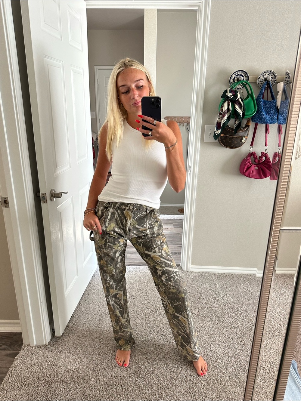 Casual Olive Camo Women’s Utility Pants